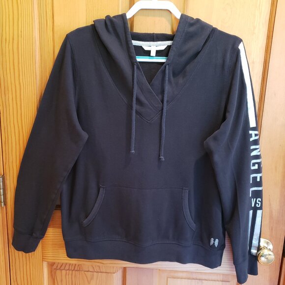 Victoria's Secret Tops - Victoria's Secret Angel Women's Black Pullover Hoddie/Sweatshirt, Size: L